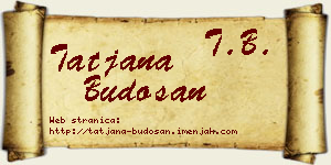 Tatjana Budošan vizit kartica